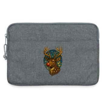 Renne de Noël - Sacoche pour ordinateur portable 13 pouces - gris chiné - Devant