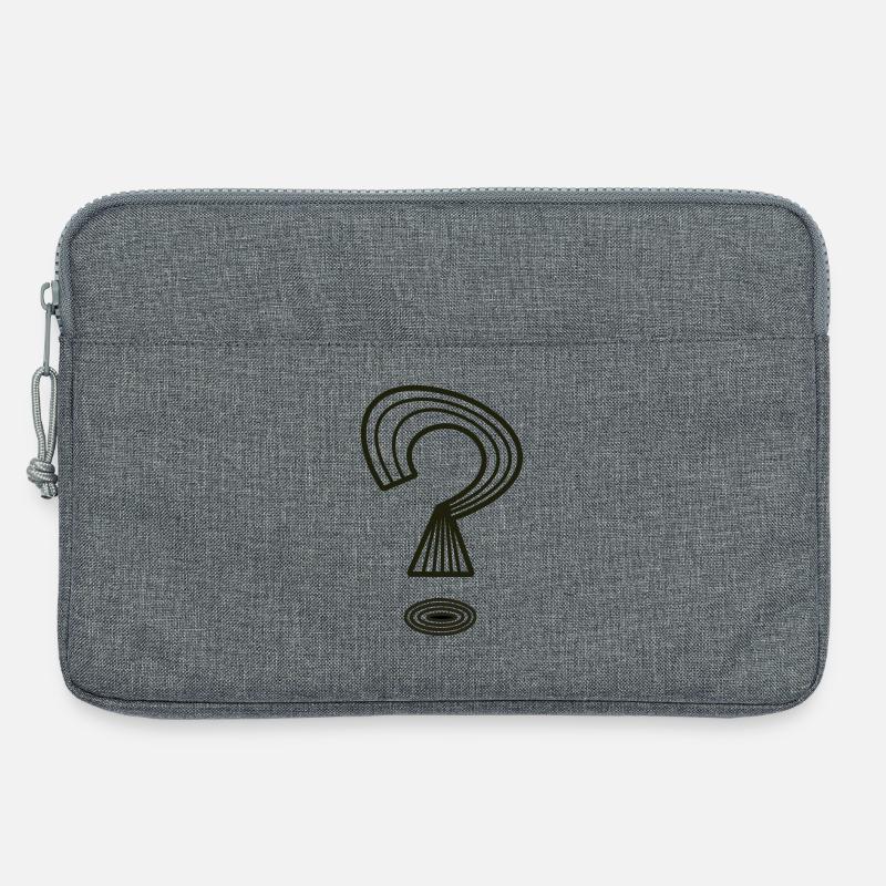 Question mark by Cean - Laptop bag 13" - heather grey