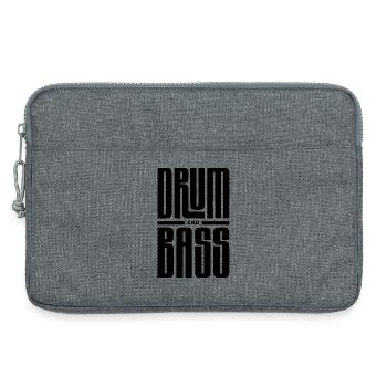 Drum and Bass Typographie audacieuse - Sacoche pour ordinateur portable 13 pouces - gris chiné - Devant