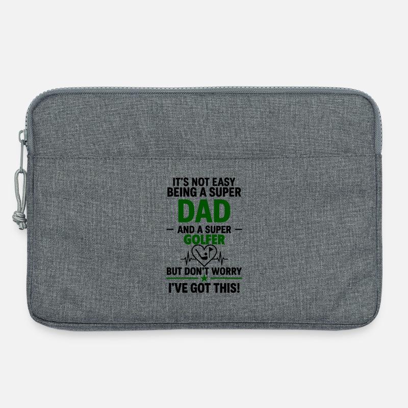 Herz + Golf – Super Papa Golfspieler - Laptoptasche 13" - Grau meliert