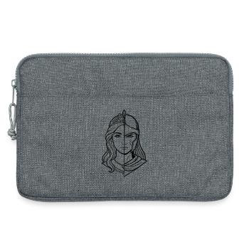 femme Princesse & guerrière  - Sacoche pour ordinateur portable 13 pouces - gris chiné - Devant