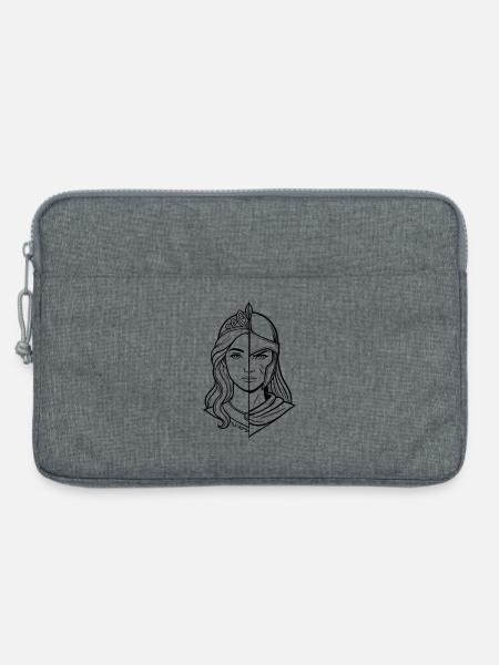 Prinzessin & Kriegerin - Laptoptasche 13" - Grau meliert