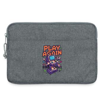 Play Again: Retro Katzen-Arcade - Laptoptasche 13" - Grau meliert - Vorne