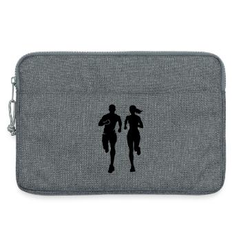 Marathon Runners Team Silhouette Marathon - Laptop bag 13" - heather grey - Front