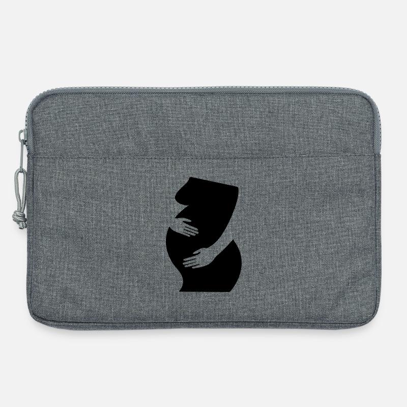 Schwangerschaft, Baby - Laptoptasche 13" - Grau meliert