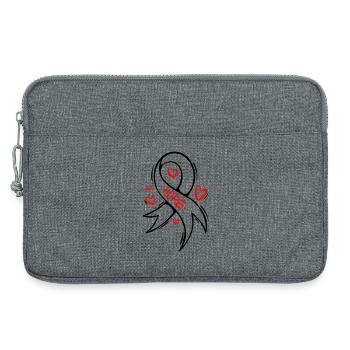 Hope Heart Cancer Loop - Laptop bag 13" - heather grey - Front
