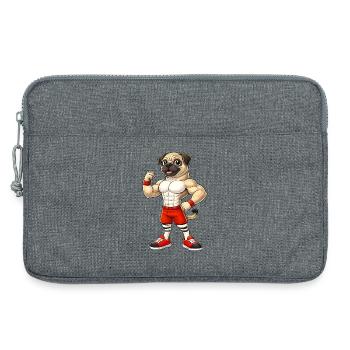 Entraînement musculaire de musculation musculaire Strong Pug - Sacoche pour ordinateur portable 13 pouces - gris chiné - Devant