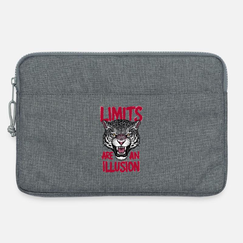 Grenzen sind eine Illusion - Laptoptasche 13" - Grau meliert