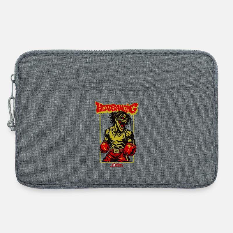 Zombie-Boxer Headbanging - Laptoptasche 13" - Grau meliert