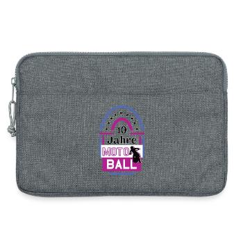 Motoball Jubiläum 10 Jahre Trainer Spieler Jubi - Laptoptasche 13" - Grau meliert - Vorne