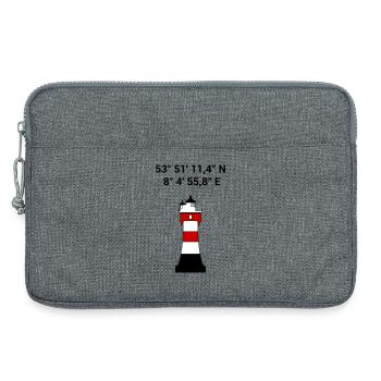Phare de Red Sand - Voile - Skipper - Maritime - Sacoche pour ordinateur portable 13 pouces - gris chiné - Devant