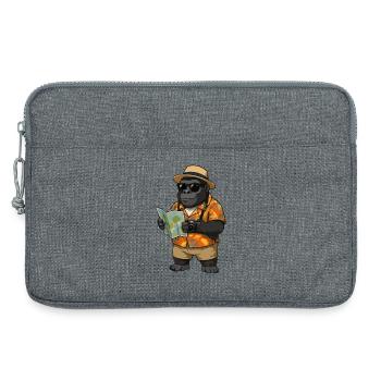 Gorilla Reisender im Hawaii Hemd - Laptoptasche 13" - Grau meliert - Vorne