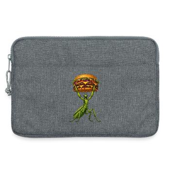 Gottesanbeterin Gewichtheber Burger Comic - Laptoptasche 13" - Grau meliert - Vorne