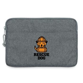 Icône du chien de sauvetage Rettungshund - Sacoche pour ordinateur portable 13 pouces - gris chiné - Devant