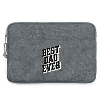 Best Dad Ever 3D Typo - Laptop bag 13" - heather grey - Front