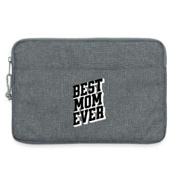 Best Mom Ever Bold 3D Typography - Laptop bag 13" - heather grey - Front