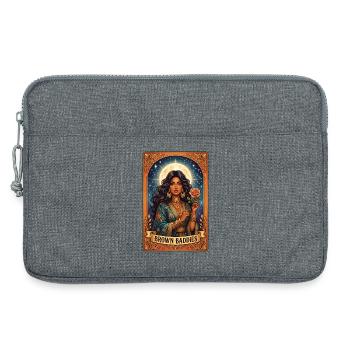 Brown Baddies: Göttin der Nacht und Rose - Laptoptasche 13" - Grau meliert - Vorne