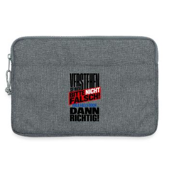 Missverständnis - Laptoptasche 13" - Grau meliert - Vorne