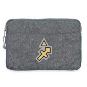 Zodiac Tribal Sagittarius and Fire - Laptop bag 13" - heather grey - Front