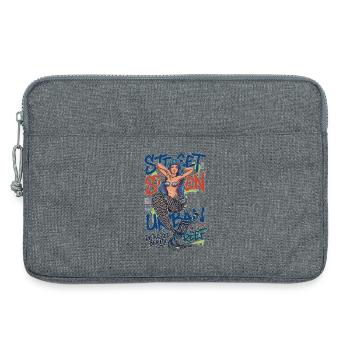 Sirène de rue Sirène urbaine Graffiti Streetwear Art - Sacoche pour ordinateur portable 13 pouces - gris chiné - Devant