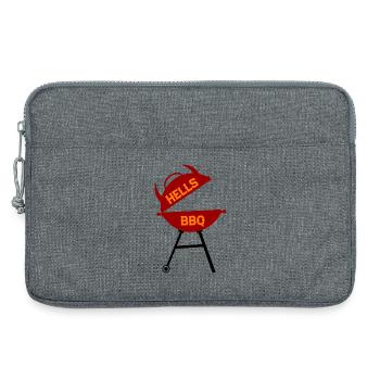 Heels BBQ Grilldesign im Retro-Stil - Laptoptasche 13" - Grau meliert - Vorne