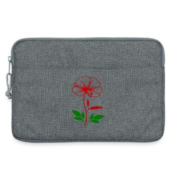 Pensée - Sacoche pour ordinateur portable 13 pouces - gris chiné - Devant