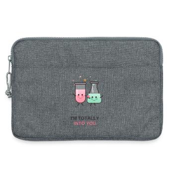 Liebeschemie: Küsse der Becher - Laptoptasche 13" - Grau meliert - Vorne