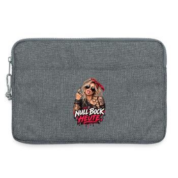 Null Bock heute – Rockige Rebellin - Laptoptasche 13" - Grau meliert - Vorne
