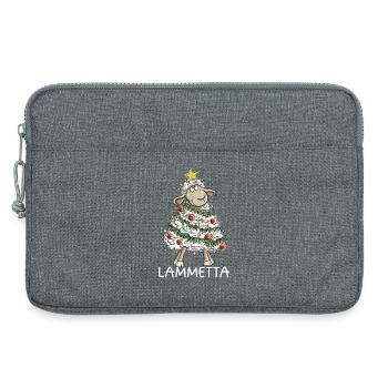 Lammetta Schaf I Weihnachten Lametta Wortspiel - Laptoptasche 13" - Grau meliert - Vorne