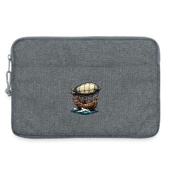 Luftschiff-Expedition über Wellen - Laptoptasche 13" - Grau meliert - Vorne