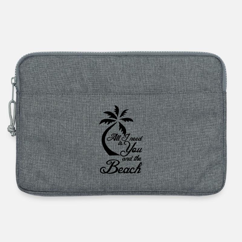 Beach Ferien Strand Urlaub Spruch Geschenk - Laptoptasche 13" - Grau meliert