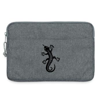 Echse, Eidechse - Laptoptasche 13" - Grau meliert - Vorne