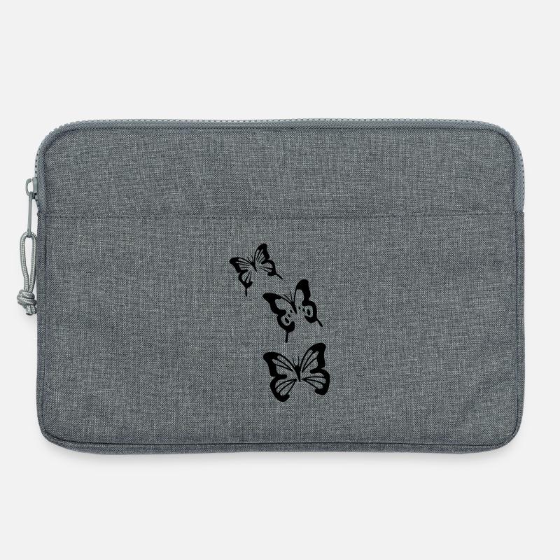 Schmetterlinge - Laptoptasche 13" - Grau meliert