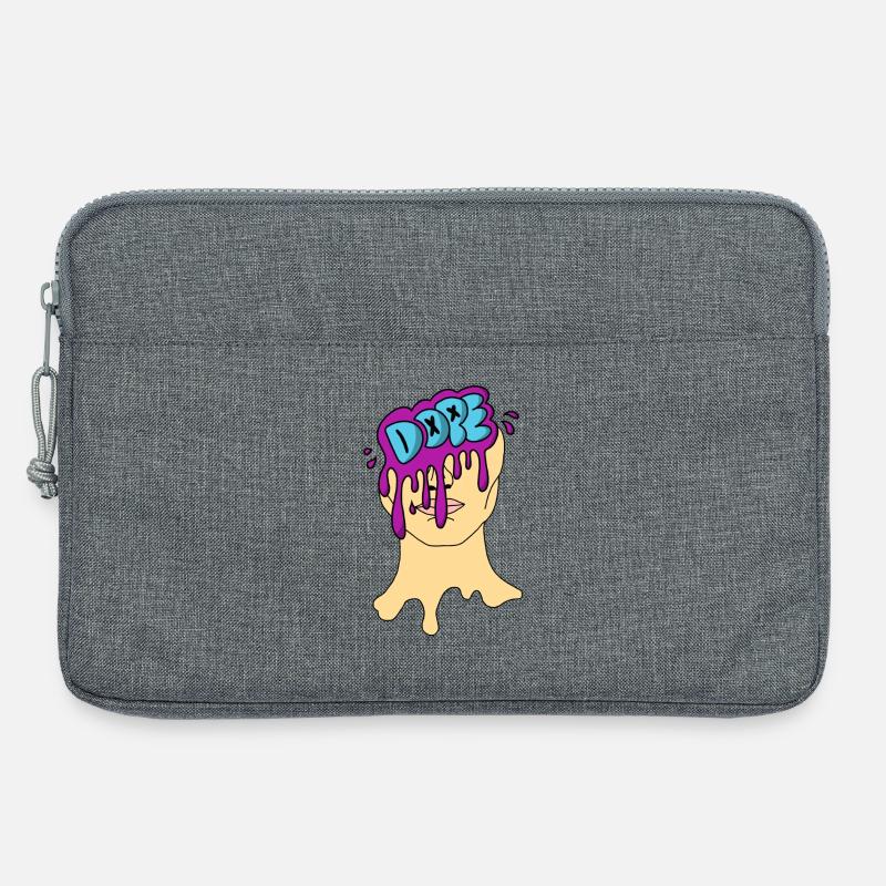 D.o.p.e Tropfendes Porträt - Laptoptasche 13" - Grau meliert