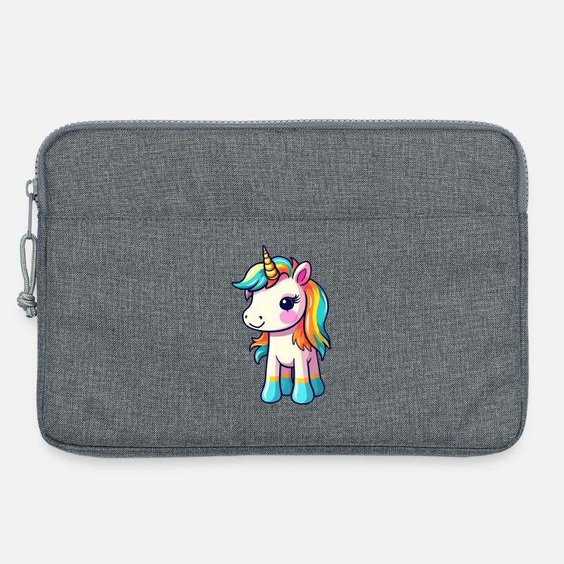 Einhorn-Pride-Design | Einhorn | Regenbogen - Laptoptasche 13" - Grau meliert