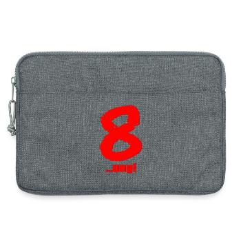 ACHTUNG - ZAHL 8 - ACHT - VORSICHT - Laptoptasche 13" - Grau meliert - Vorne