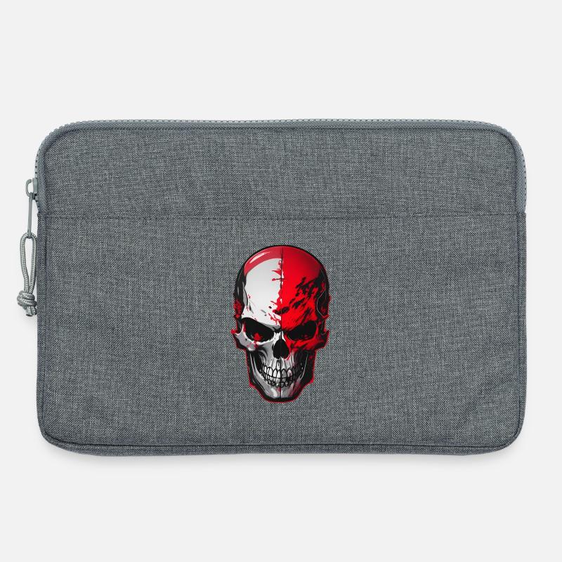 Totenkopf - Laptoptasche 13" - Grau meliert