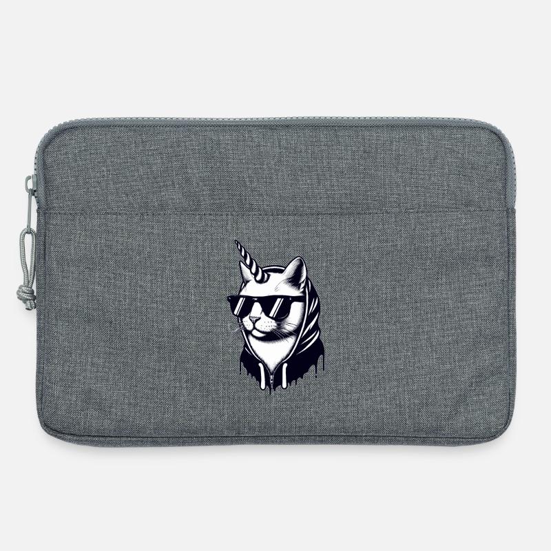 Uni-Cat-Straße - Laptoptasche 13" - Grau meliert