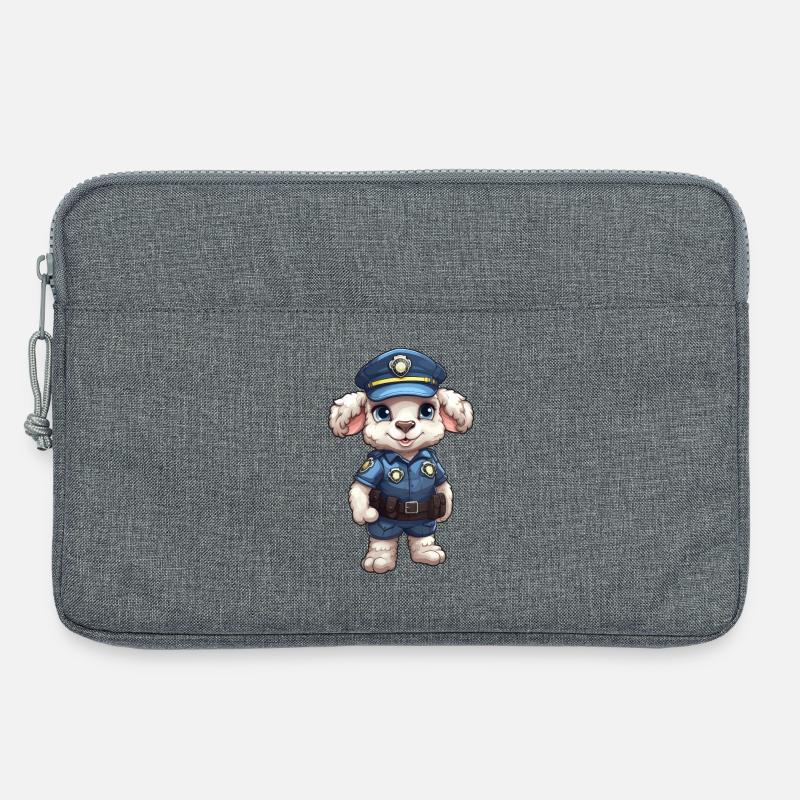 Polizei Schaf - Laptoptasche 13" - Grau meliert