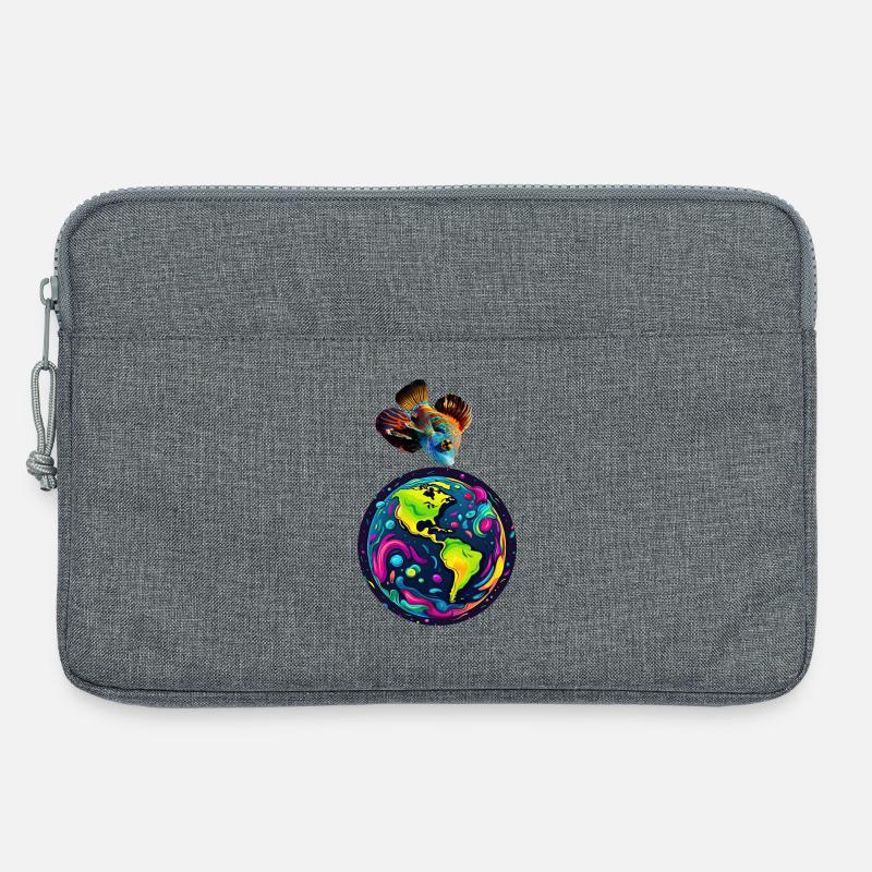 Der Fisch und sein Planet - Laptoptasche 13" - Grau meliert