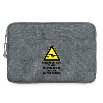 Angst vor dem Tanken - Laptoptasche 13" - Grau meliert - Vorne