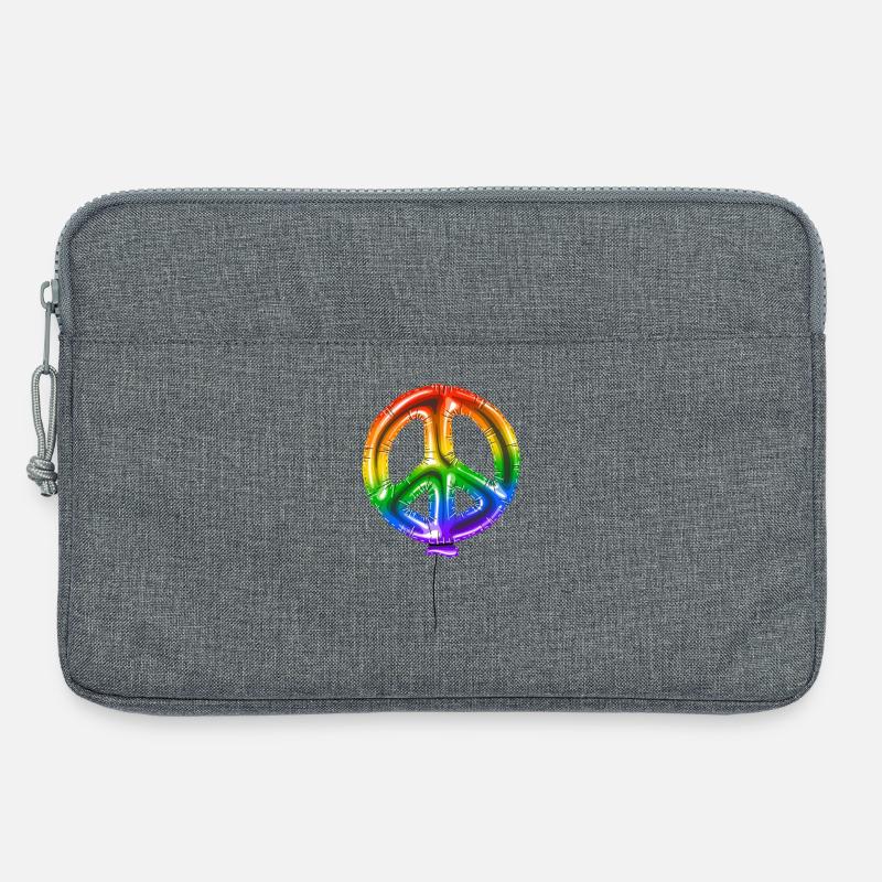 Regenbogen Luftballon – digitale Illustration 2023 - Laptoptasche 13" - Grau meliert