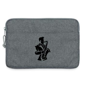 Saxophonist - Laptop bag 13" - heather grey - Front