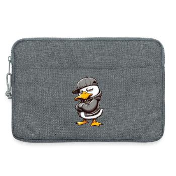 Hiphop Duck - Laptop bag 13" - heather grey - Front