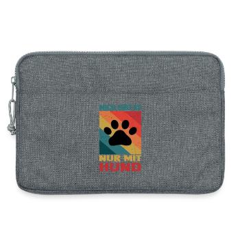 Gassi Outfits Hunde Herrchen Hundehalter Hund - Laptoptasche 13" - Grau meliert - Vorne