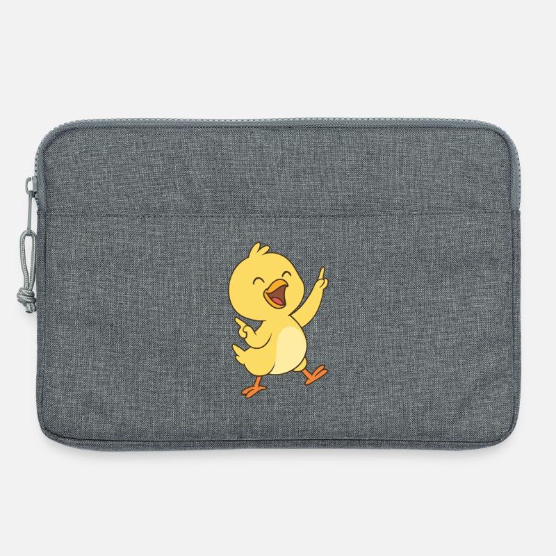 Happy Küken Dance - Laptoptasche 13" - Grau meliert