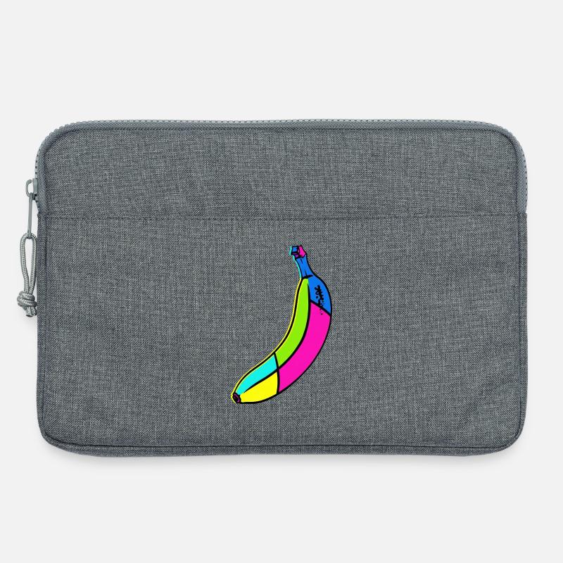 Neon Banane Pop Art Design - Laptoptasche 13" - Grau meliert