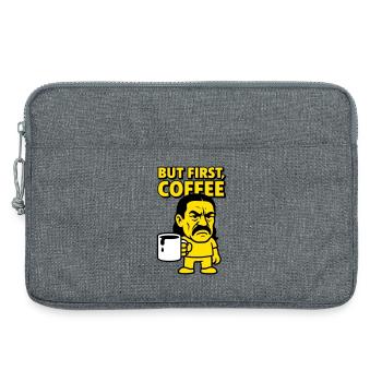 Coffee Man - Laptop bag 13" - heather grey - Front