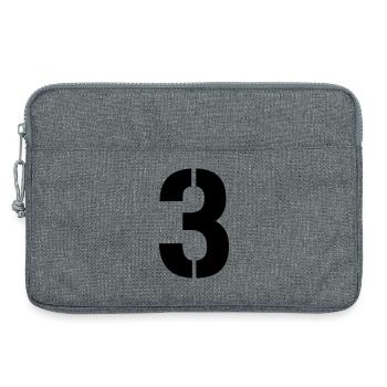 3 - Sacoche pour ordinateur portable 13 pouces - gris chiné - Devant