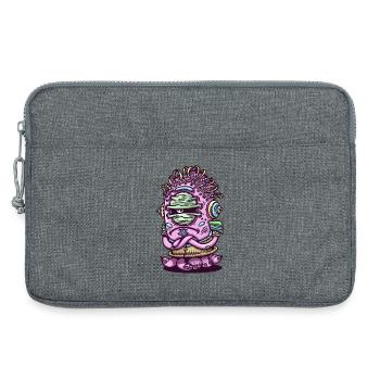 Créature extraterrestre rose de l’espace - Sacoche pour ordinateur portable 13 pouces - gris chiné - Devant